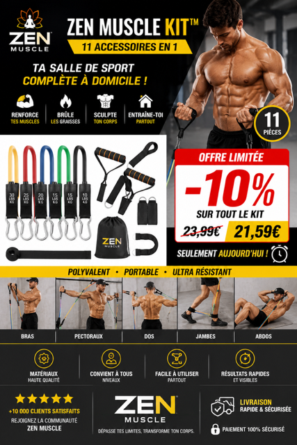 Zen Muscle Kit™ – Pack Fitness Complet 11 en 1